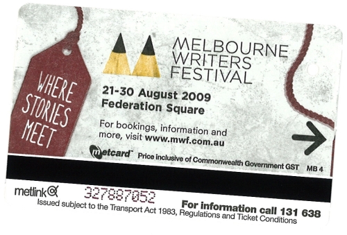 Melbourne Writers Festival Metcard